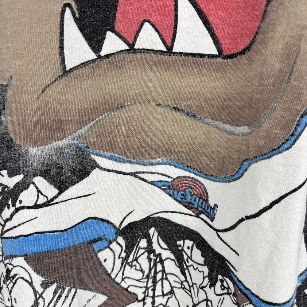 Vintage Space Jam Taz & Aliens AOP Long Sleeve Tee Size XL 90s All Over Print